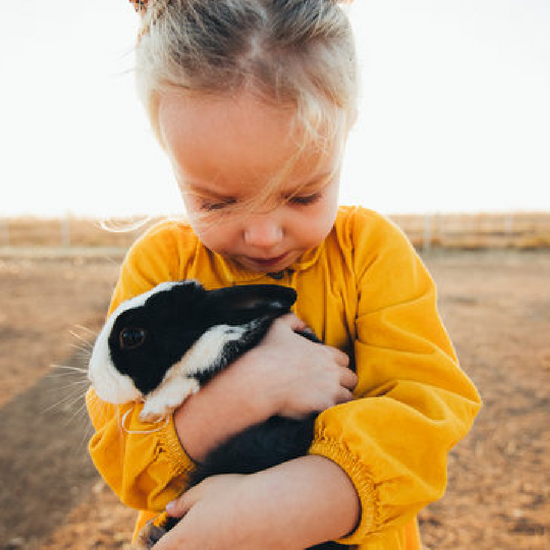 Children with small pets