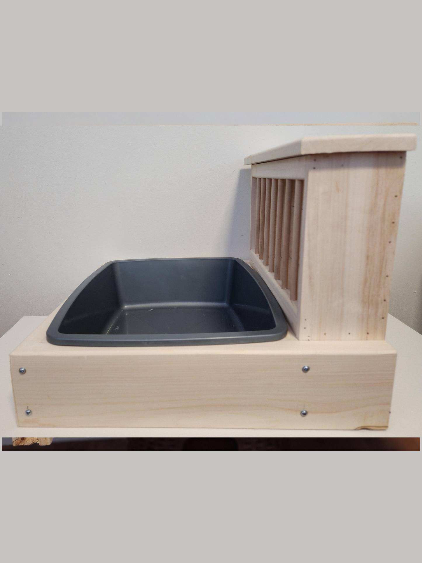 Handmade Hay Feeder with Litter Box Model 1