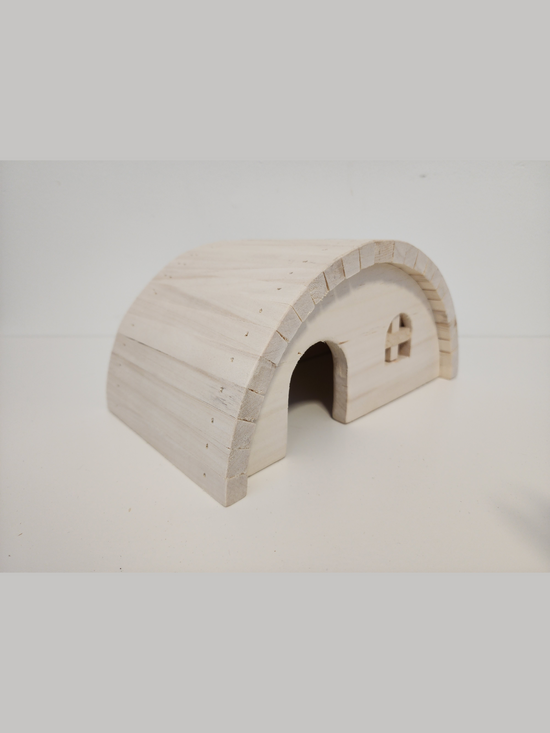 Handmade wooden hamster house