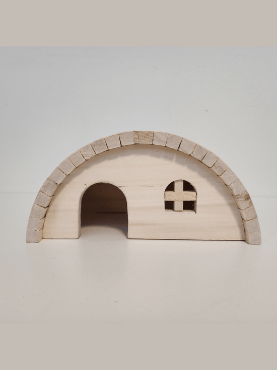 Handmade wooden hamster house